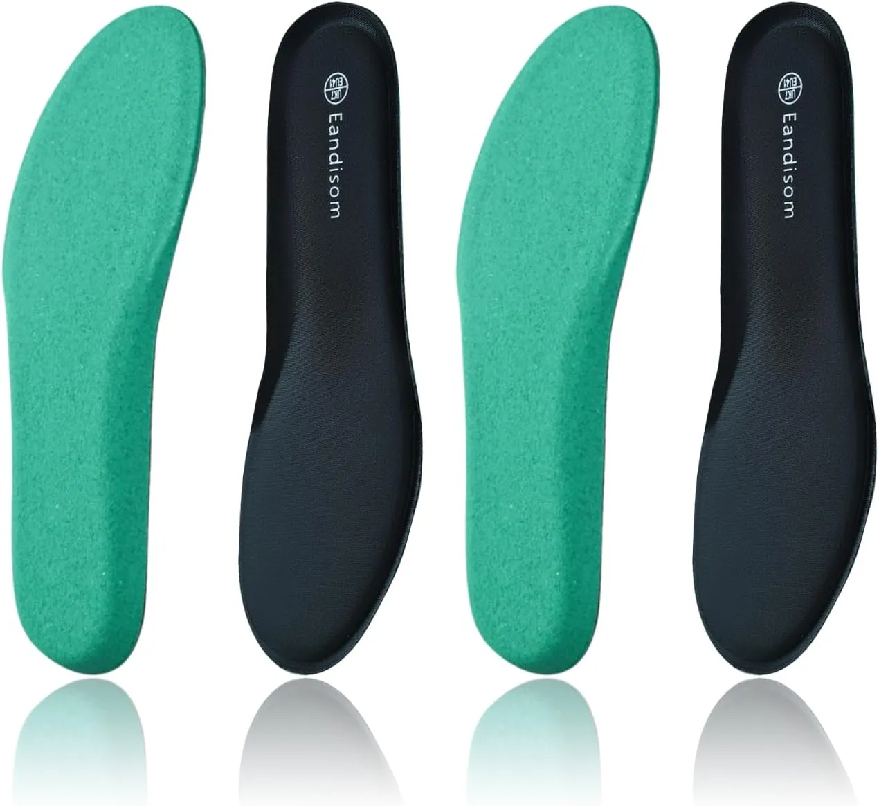 2 Pair Memory Foam Insoles for Men and Women Shoe Inserts for Boots, Work Shoes, Running, Hiking, Sneaker, Cushion Inner Soles Womens Shoes Insoles Plantar Fasciitis Insoles Black US 11M