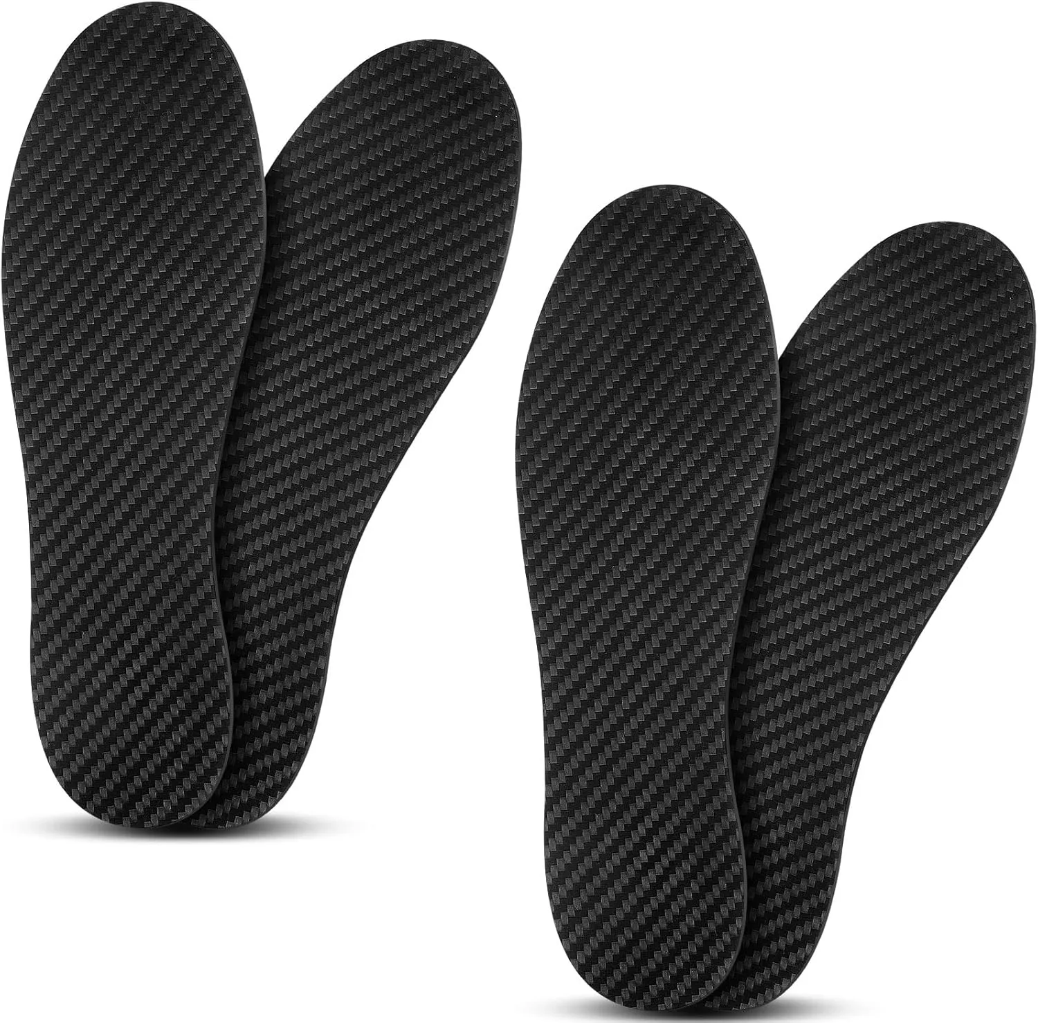 2 Pairs Carbon Fiber Insole for Men Women Carbon Fiber Footplate Rigid Shoes Insert for Hallux Rigidus Arthritic Toe Pain Relief Sports Trekking (10.43"-265mm-men's 9.5/Women's 10-10.5)