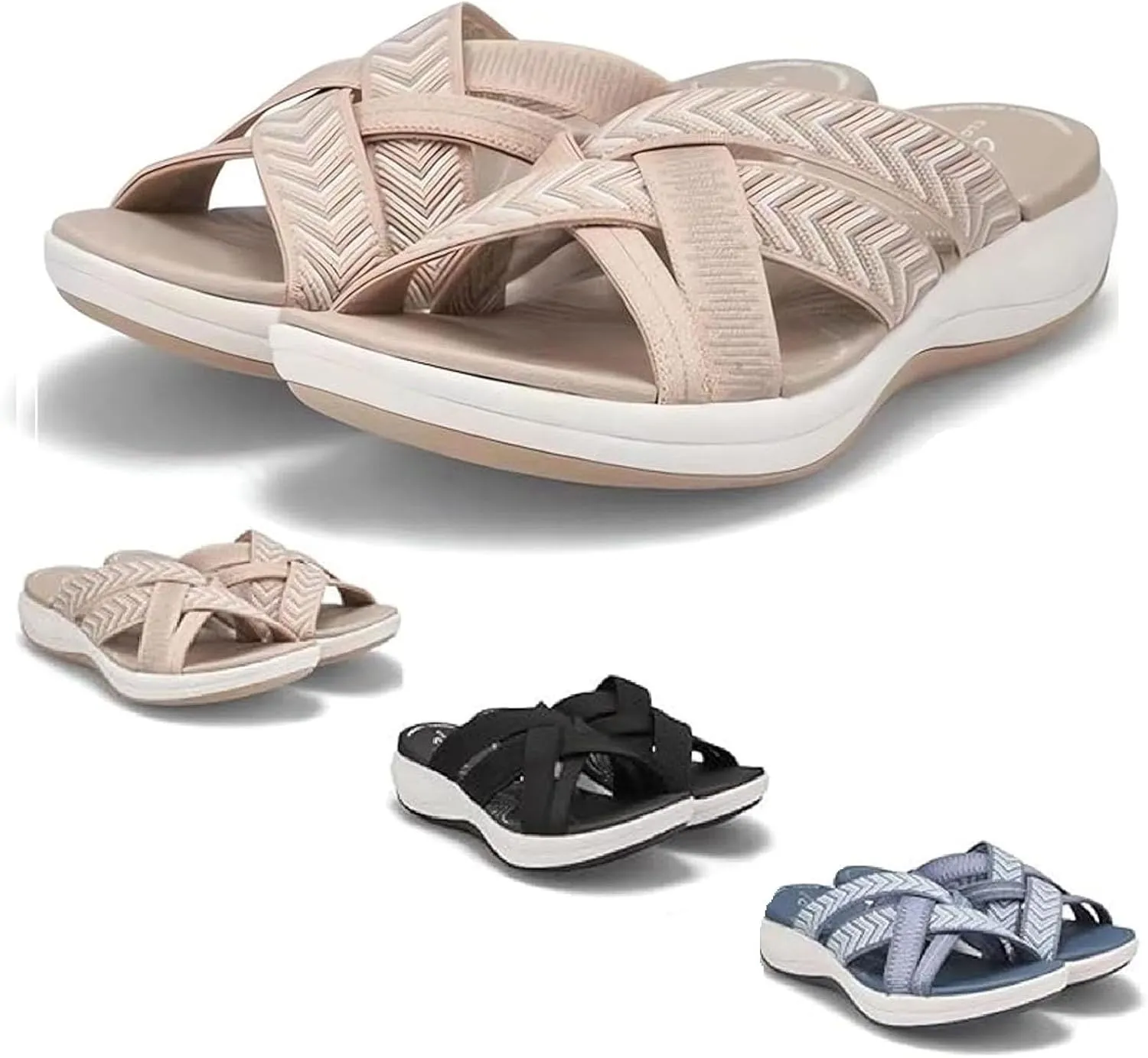 2025 New Orthopedic Sandals for Women Comfortable Recovery Walking Slides Arch Support Plantar Fasciitis Soft Cushion Wide Width