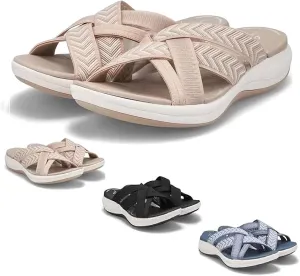 2025 New Orthopedic Sandals for Women Comfortable Recovery Walking Slides Arch Support Plantar Fasciitis Soft Cushion Wide Width