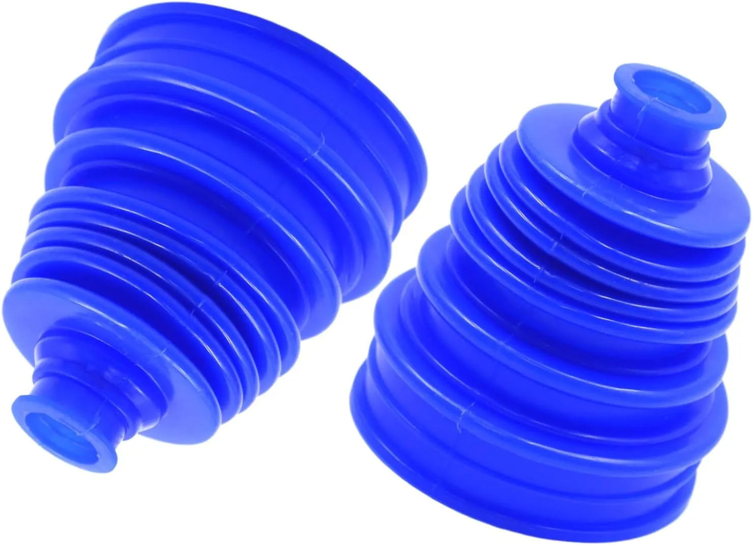 2Pcs Silicone CV Joint Boot Kit, Universal Automotive CV Boots, 5 Inch 125-130 mm Height Constant Velocity Joint Boots Set with Stainless Steel Clamps (Blue)