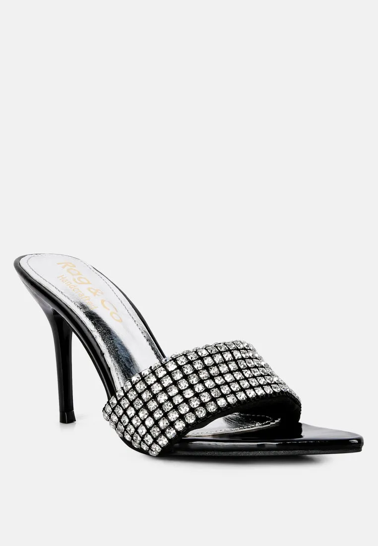 Adina Diamante Embellished Slip On Sandals By Ruw