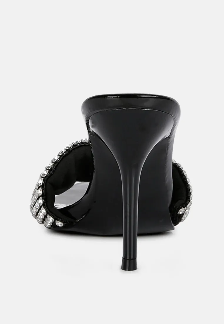 Adina Diamante Embellished Slip On Sandals By Ruw