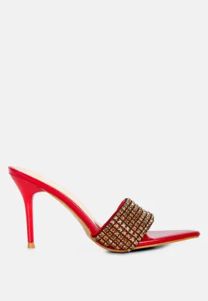 Adina Diamante Embellished Slip On Sandals By Ruw