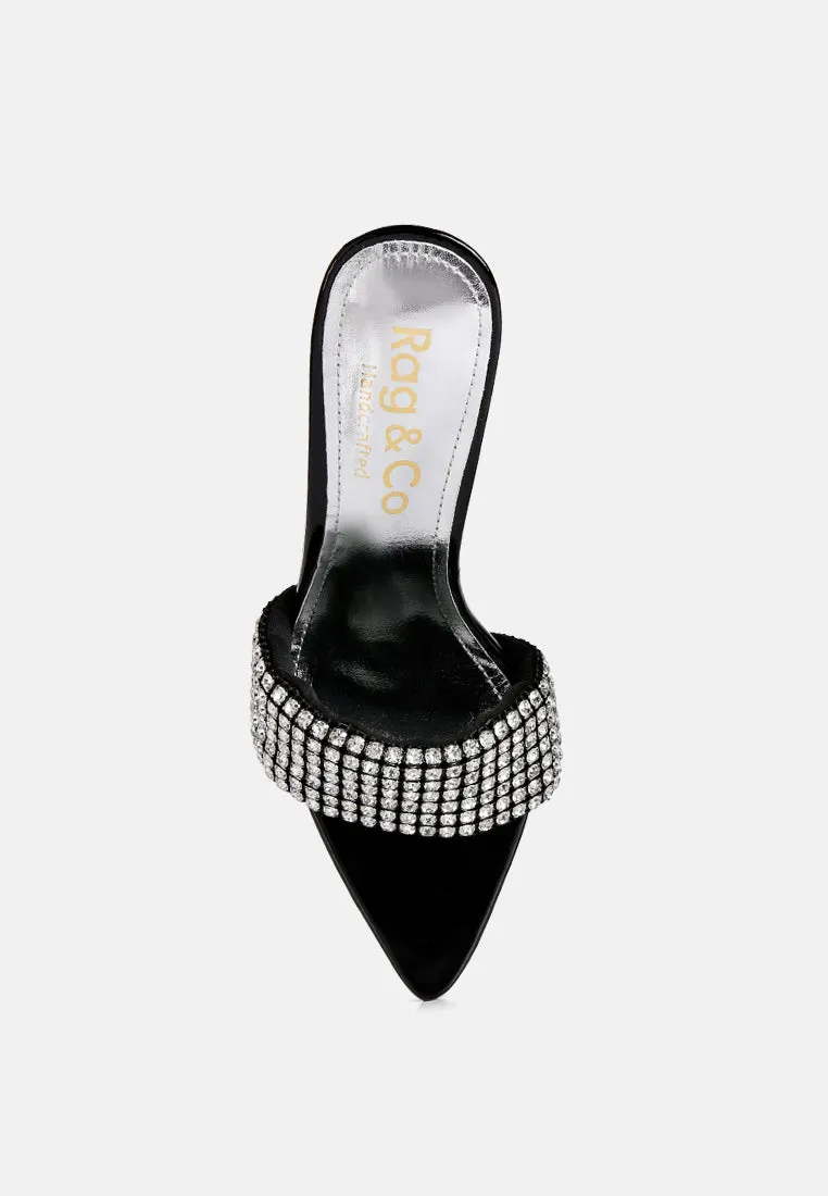 Adina Diamante Embellished Slip On Sandals By Ruw
