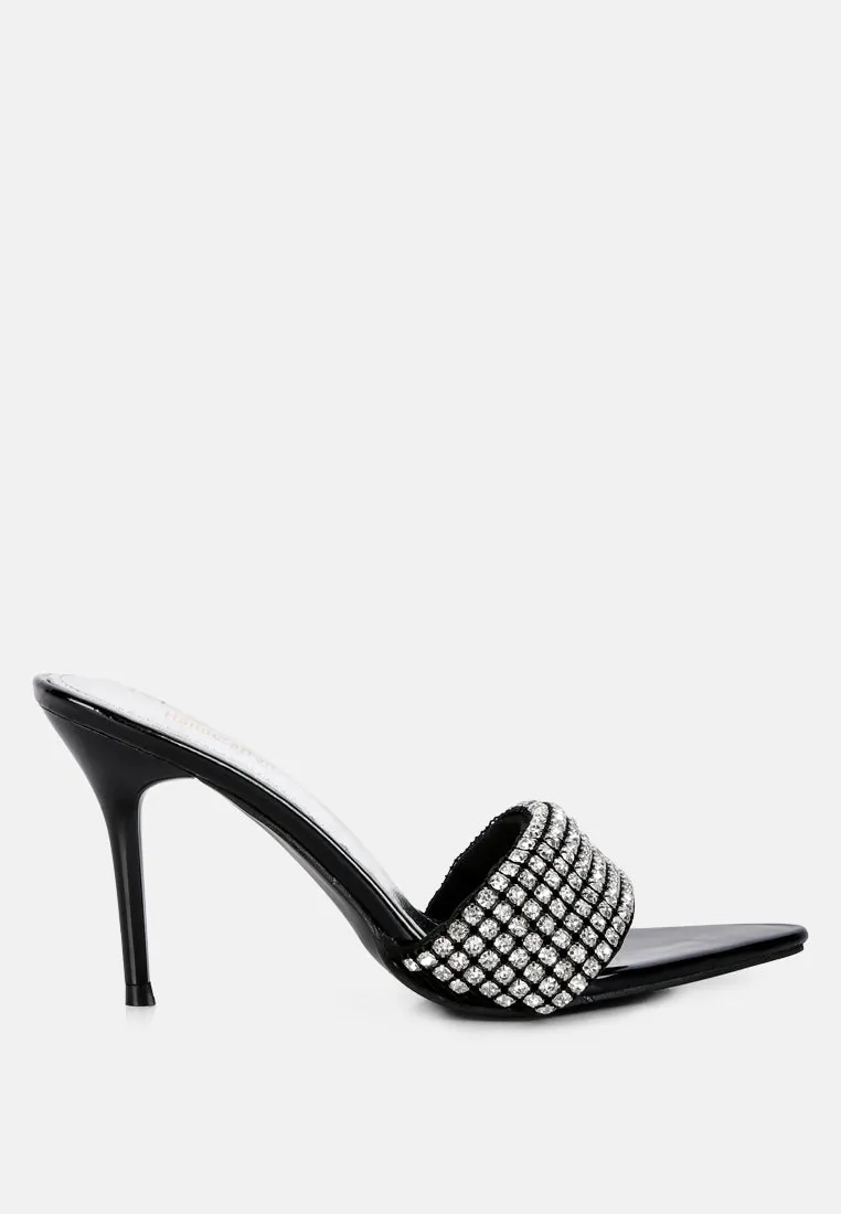 Adina Diamante Embellished Slip On Sandals By Ruw