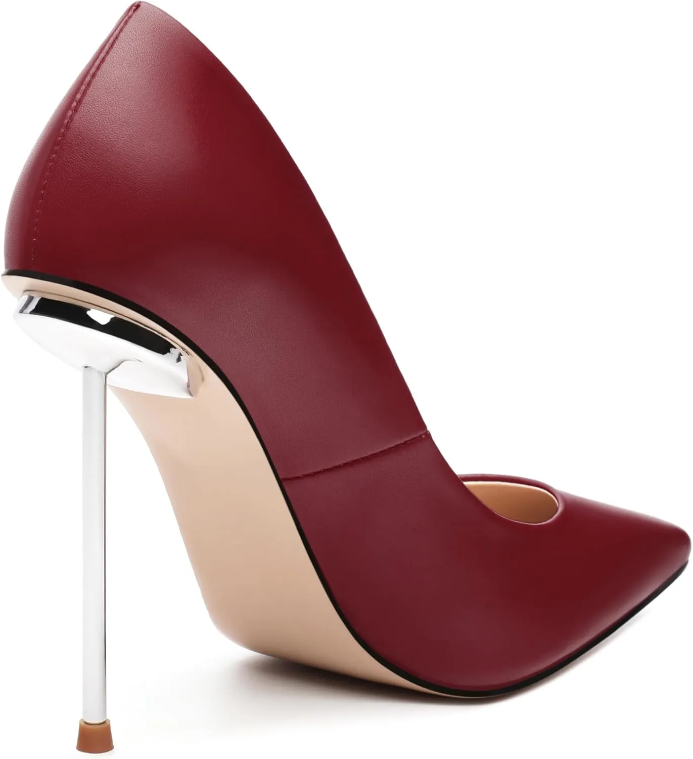 AMBELIGHT High Heels Pumps for Women Stiletto Pointed Closed Toe Slip on Sexy Classic Elegant Dressy Shoes