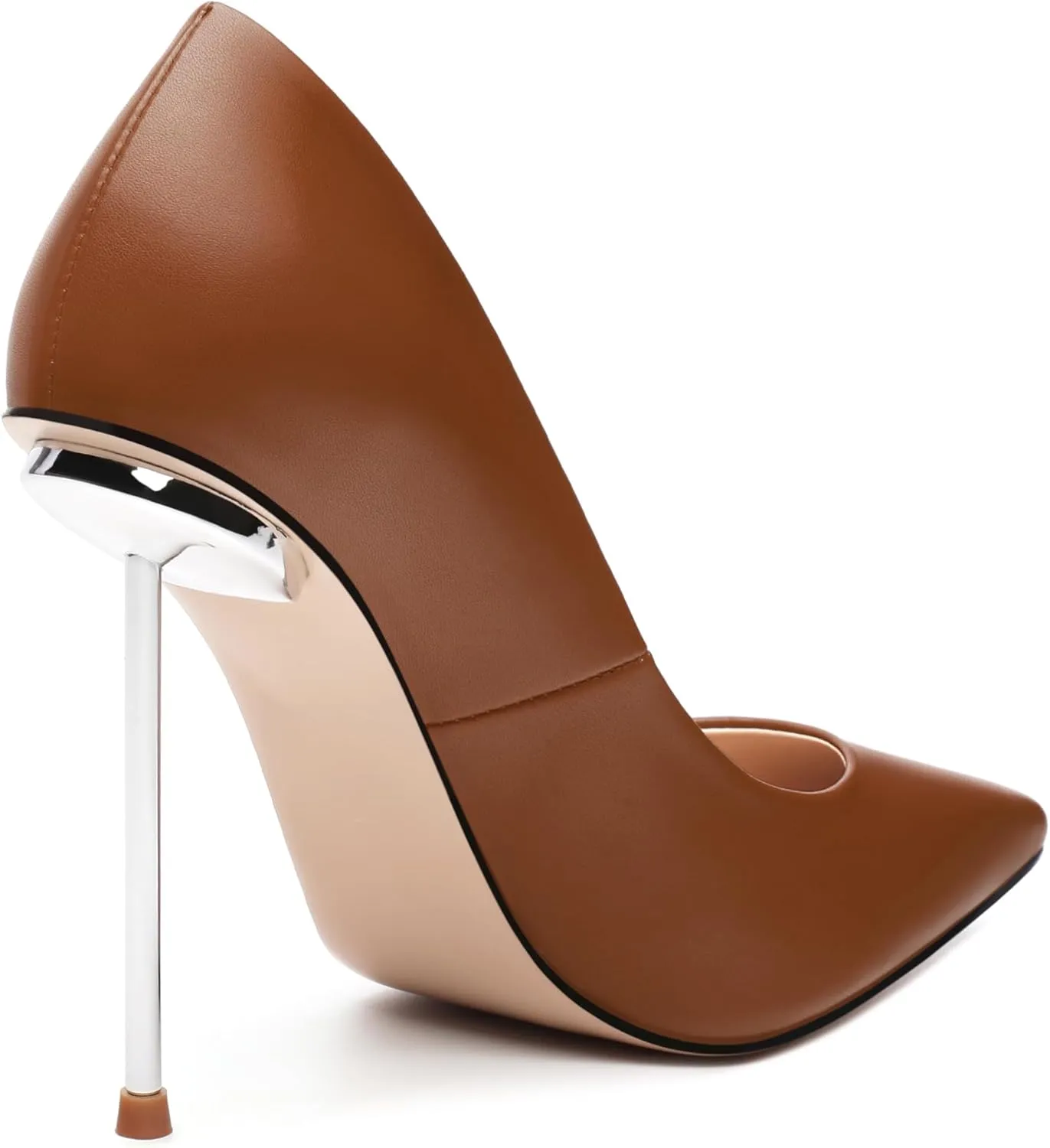 AMBELIGHT High Heels Pumps for Women Stiletto Pointed Closed Toe Slip on Sexy Classic Elegant Dressy Shoes