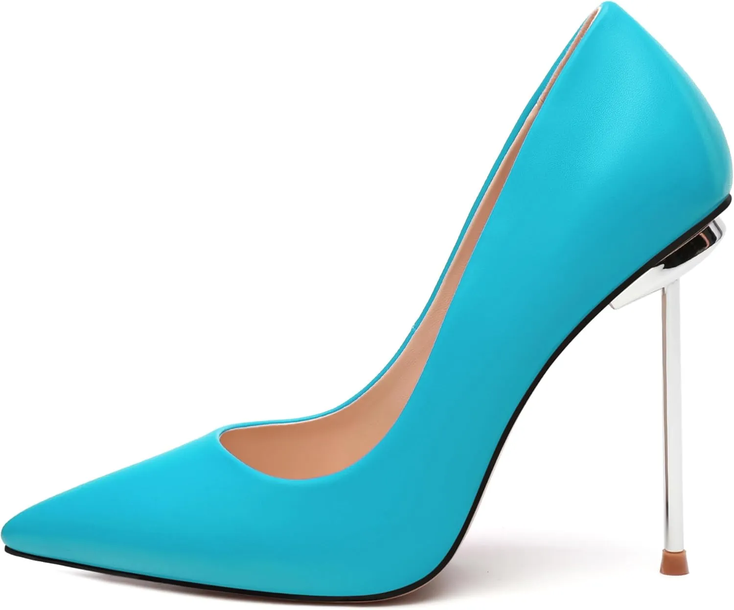 AMBELIGHT High Heels Pumps for Women Stiletto Pointed Closed Toe Slip on Sexy Classic Elegant Dressy Shoes