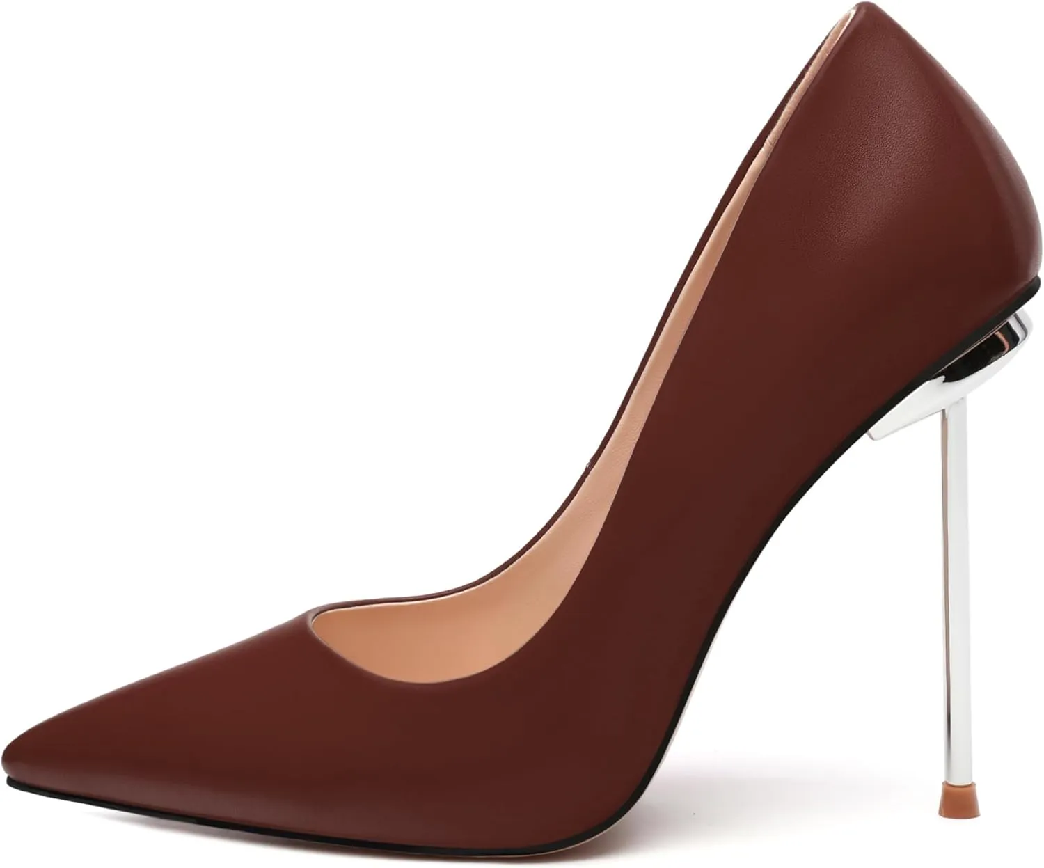 AMBELIGHT High Heels Pumps for Women Stiletto Pointed Closed Toe Slip on Sexy Classic Elegant Dressy Shoes