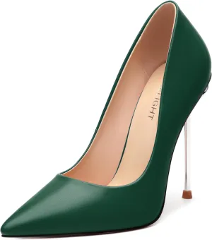 AMBELIGHT High Heels Pumps for Women Stiletto Pointed Closed Toe Slip on Sexy Classic Elegant Dressy Shoes