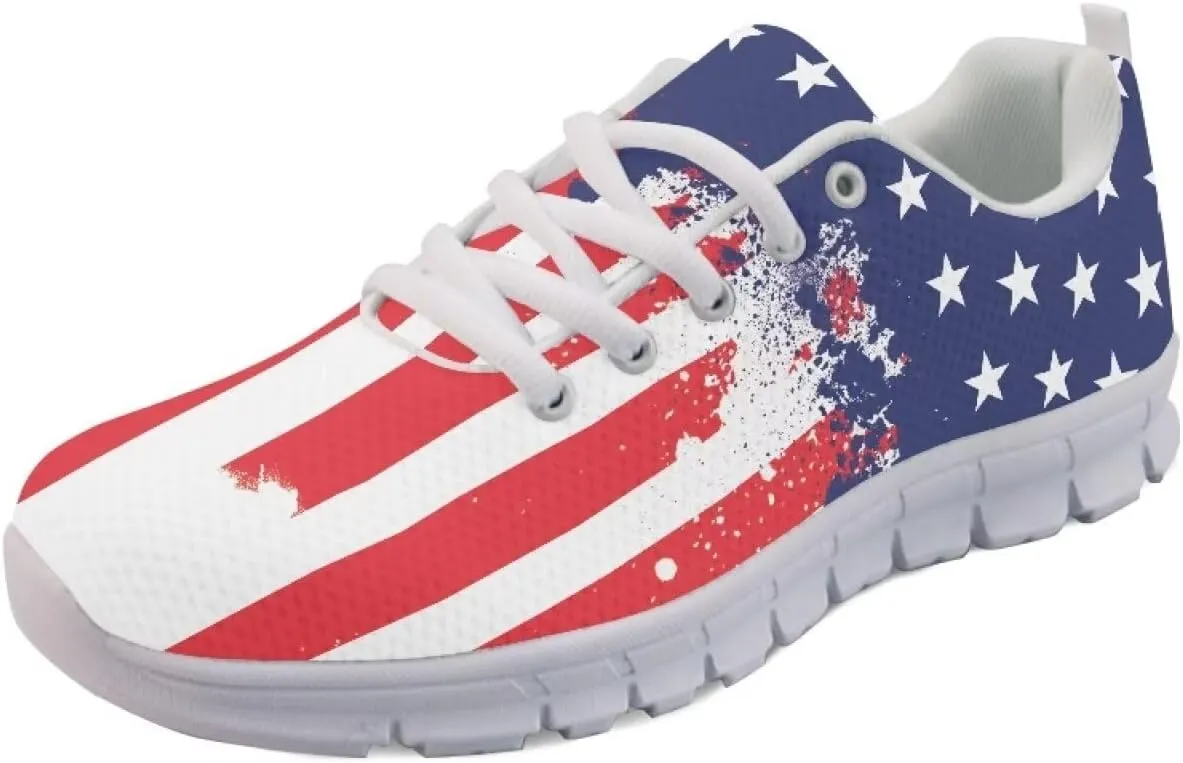 AmzPrint Womens Mens White Sole Walking Shoes for Women Fashion Sneakers Comfortable Casual Sneakers Size 5.5-13.5