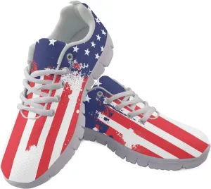 AmzPrint Womens Mens White Sole Walking Shoes for Women Fashion Sneakers Comfortable Casual Sneakers Size 5.5-13.5