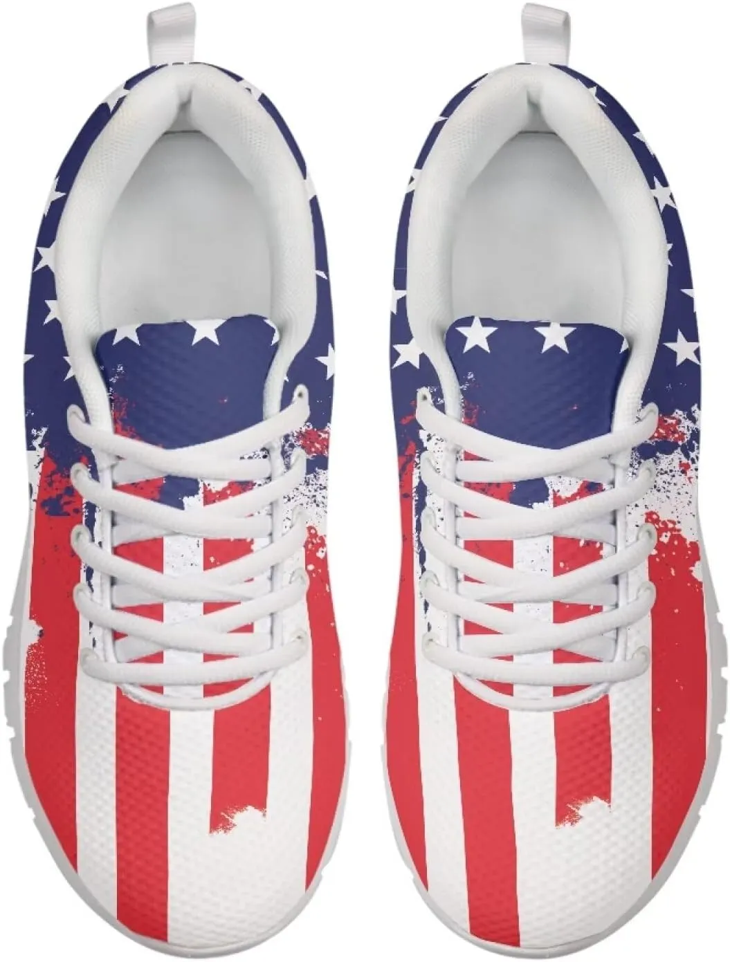AmzPrint Womens Mens White Sole Walking Shoes for Women Fashion Sneakers Comfortable Casual Sneakers Size 5.5-13.5