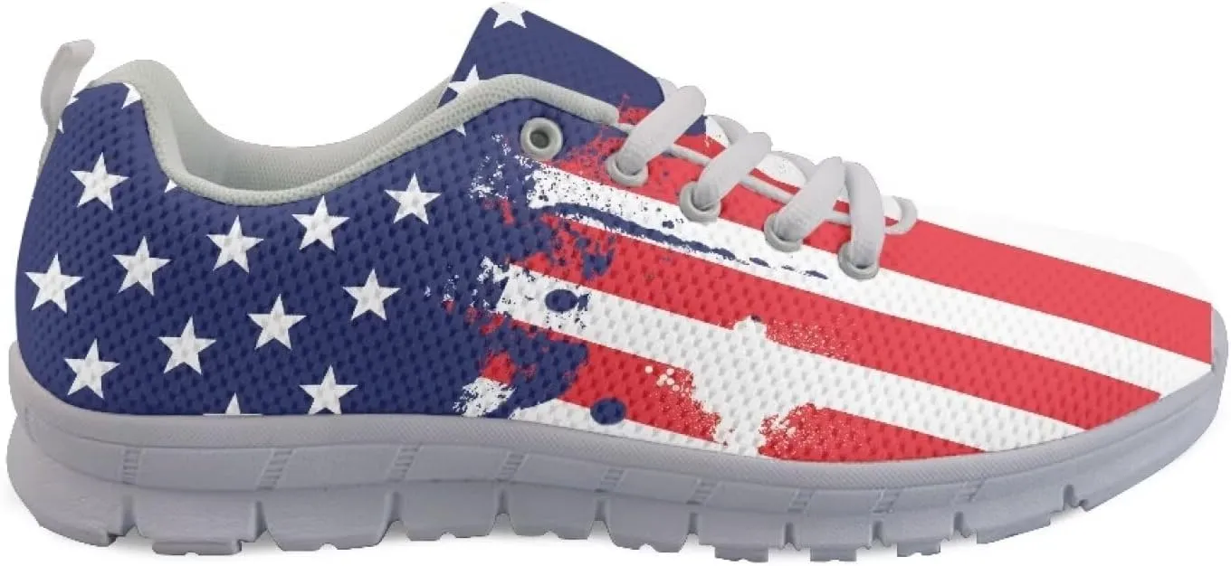 AmzPrint Womens Mens White Sole Walking Shoes for Women Fashion Sneakers Comfortable Casual Sneakers Size 5.5-13.5