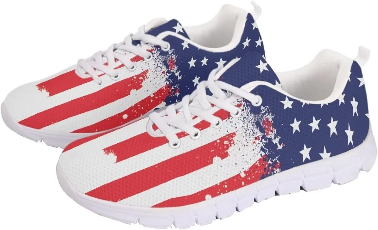 AmzPrint Womens Mens White Sole Walking Shoes for Women Fashion Sneakers Comfortable Casual Sneakers Size 5.5-13.5