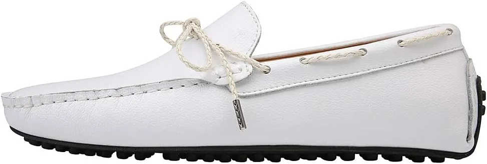 ANUFER Mens Faux Leather Stylish Moccasin Slippers Penny Loafers