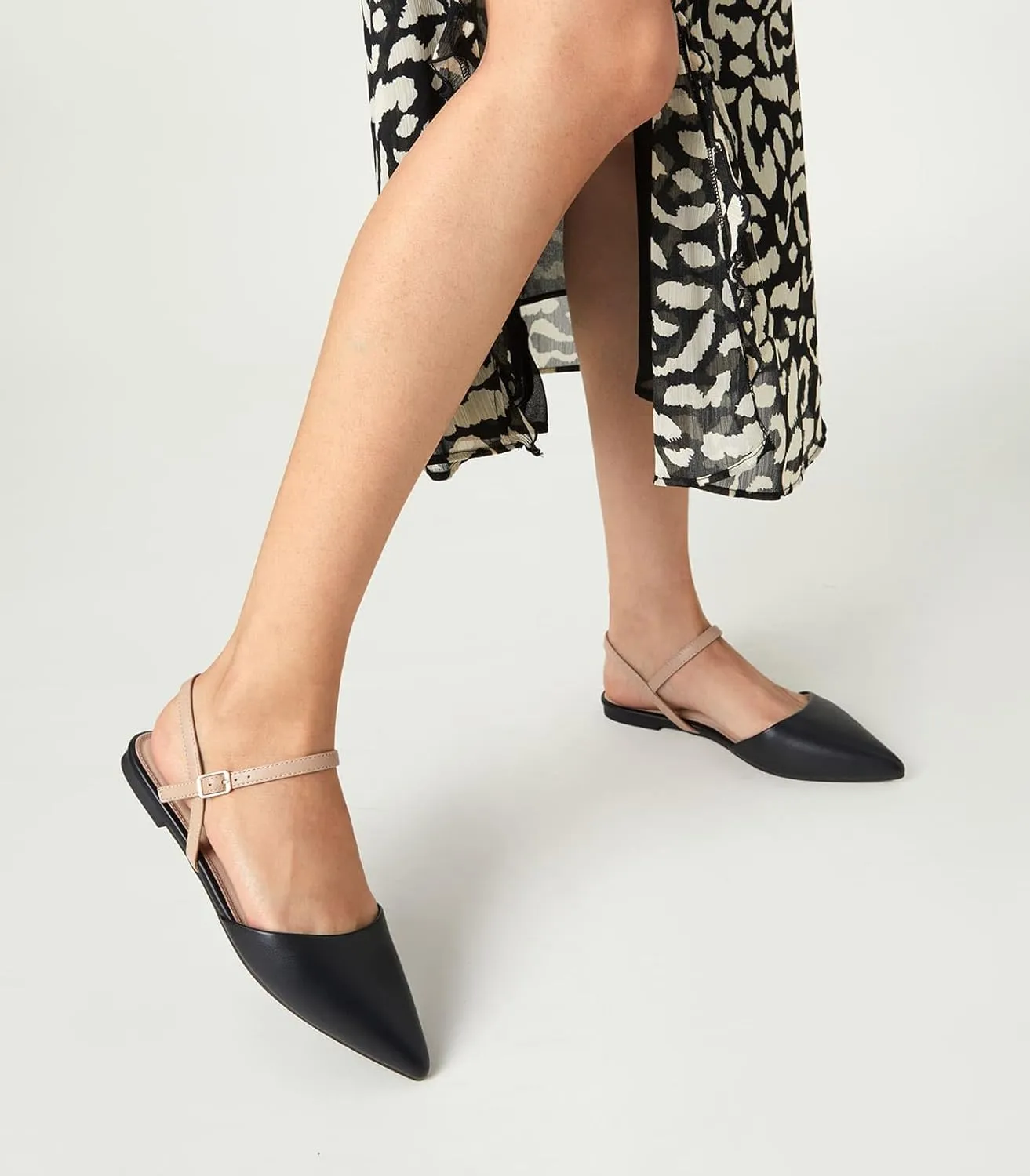 Arromic Women‘s Pointed Toe Slingback Flats Shoes for Work Office Casual Dress