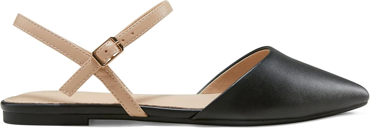 Arromic Women‘s Pointed Toe Slingback Flats Shoes for Work Office Casual Dress