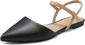 Arromic Women‘s Pointed Toe Slingback Flats Shoes for Work Office Casual Dress