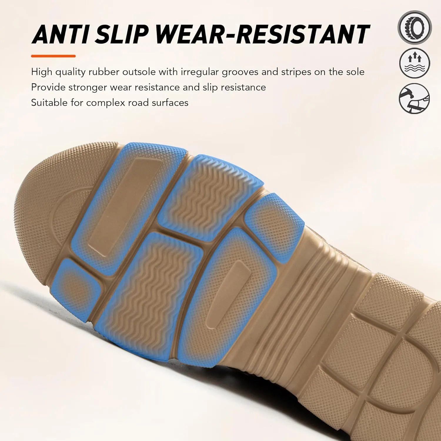 Asiman Steel Toe Shoes for Men Women Indestructible Lightweight Comfortable Safety Work Shoes Slip-Resistant Composite Toe Construction Boots