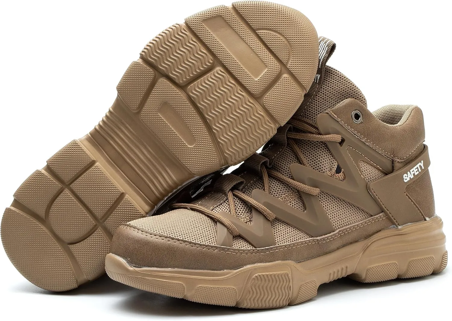 Asiman Steel Toe Shoes for Men Women Indestructible Lightweight Comfortable Safety Work Shoes Slip-Resistant Composite Toe Construction Boots