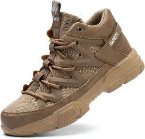 Asiman Steel Toe Shoes for Men Women Indestructible Lightweight Comfortable Safety Work Shoes Slip-Resistant Composite Toe Construction Boots