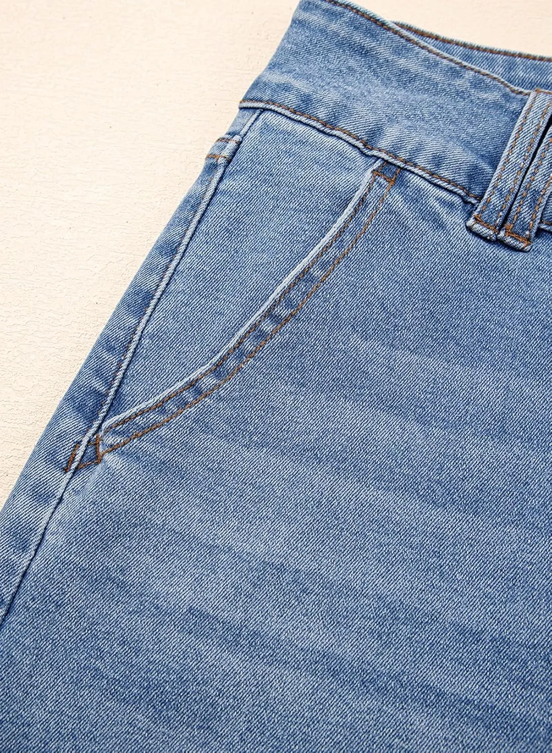 Astylish Jeans for Women Wide Leg High Waisted Stretchy Straight Leg Jean Baggy Trendy 2025 Denim Pants with Slanted Pockets