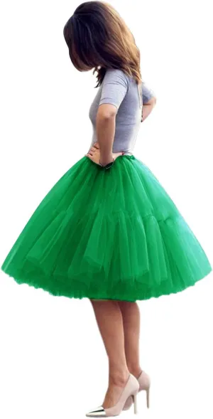 BABYONLINE D.R.E.S.S. Women Tutu Skirt Knee Tulle Skirt Petticoat Skirts Crinoline Rockabilly Tutu Skirt Slip