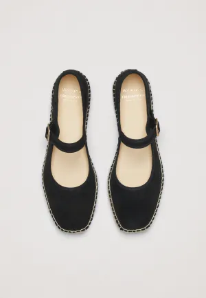 Ballerinas - Black Vegan Suede