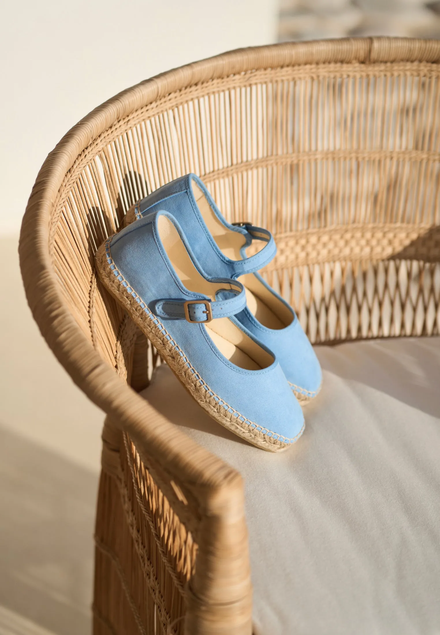 Ballerinas - Sky Blue Vegan Suede