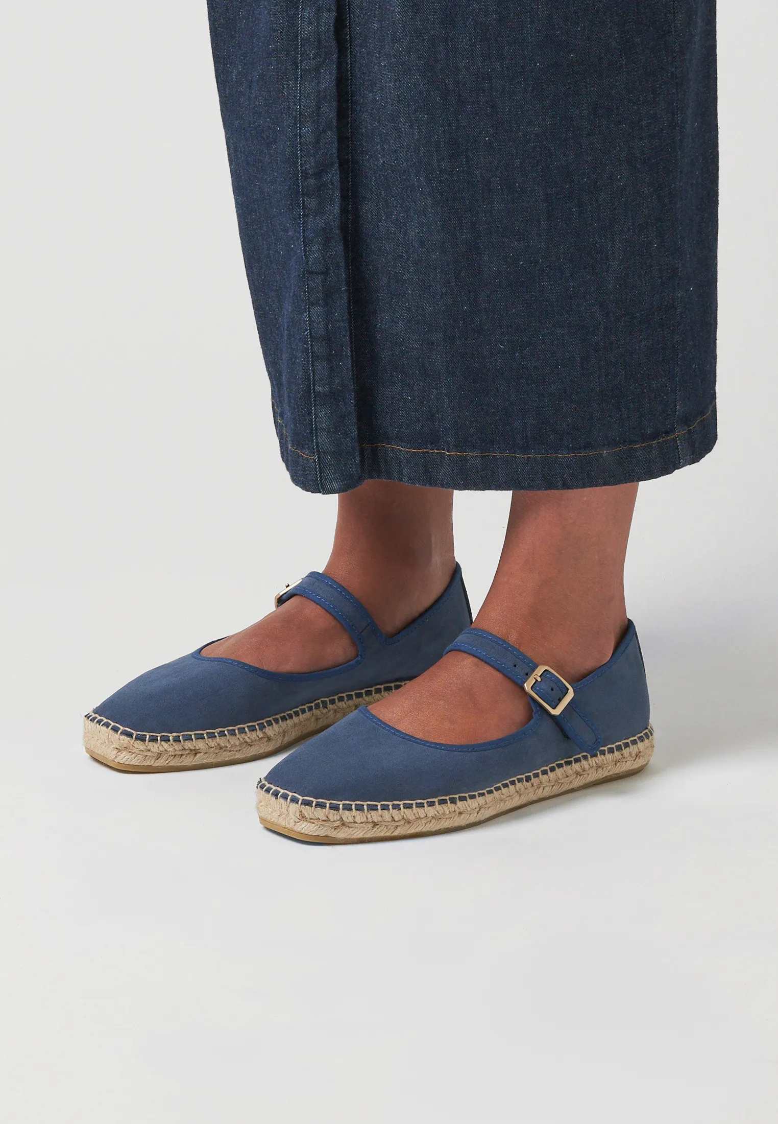 Ballerinas - Teal Blue Vegan Suede