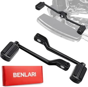 Benlari Shifter Lever Pegs 304 Stainless Steel, Heel Toe Shift Pegs Fit for Harley Touring Street Glide Road Glide Road King Electra Glide 1988-2024, FL Softail 1986-2017, Trike 2008-2024, Black
