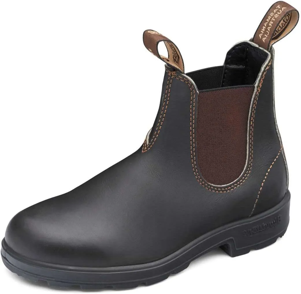 Blundstone Original 500 Series Unisex Premium Water Resistant Leather Chelsea Boots for Men and Women with Shock Absorption and Cushioned Midsole, Stout Brown, 14 US Men / 16 US Women / 13 AU