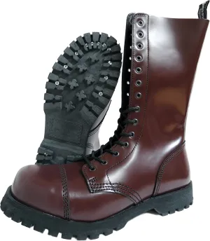 Boots & Braces England Men´s 14 Eye Oxblood Steel Toe Rangers