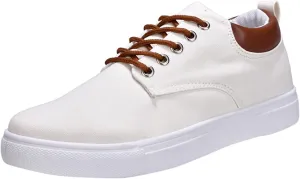 BORAMAX Men's Black Low Top Shoes Canvas Sneaker with Soft Insole Causal Dress Shoes for Men Comfortable Walking Shoes