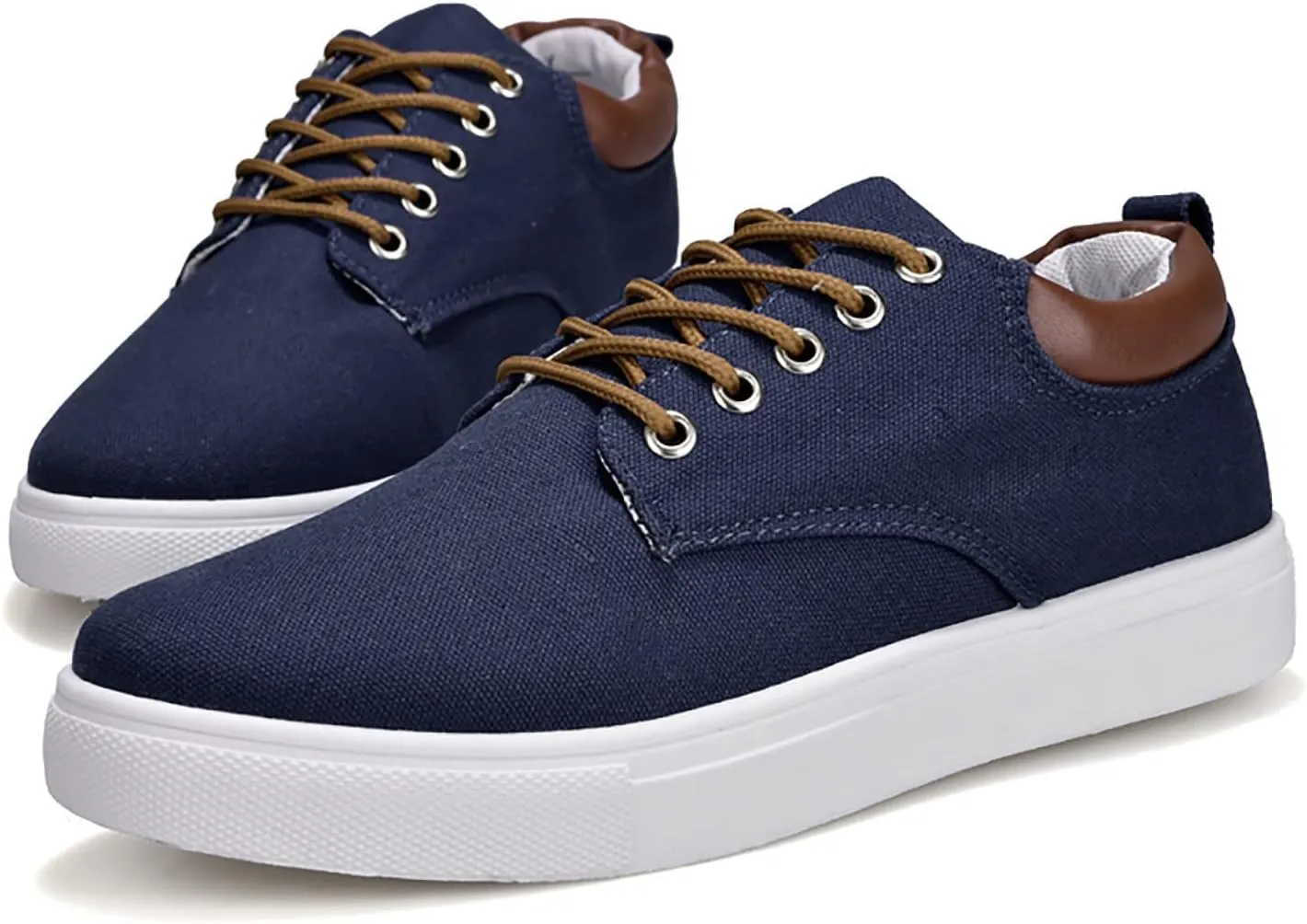 BORAMAX Men's Black Low Top Shoes Canvas Sneaker with Soft Insole Causal Dress Shoes for Men Comfortable Walking Shoes