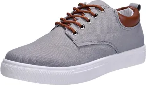 BORAMAX Men's Black Low Top Shoes Canvas Sneaker with Soft Insole Causal Dress Shoes for Men Comfortable Walking Shoes