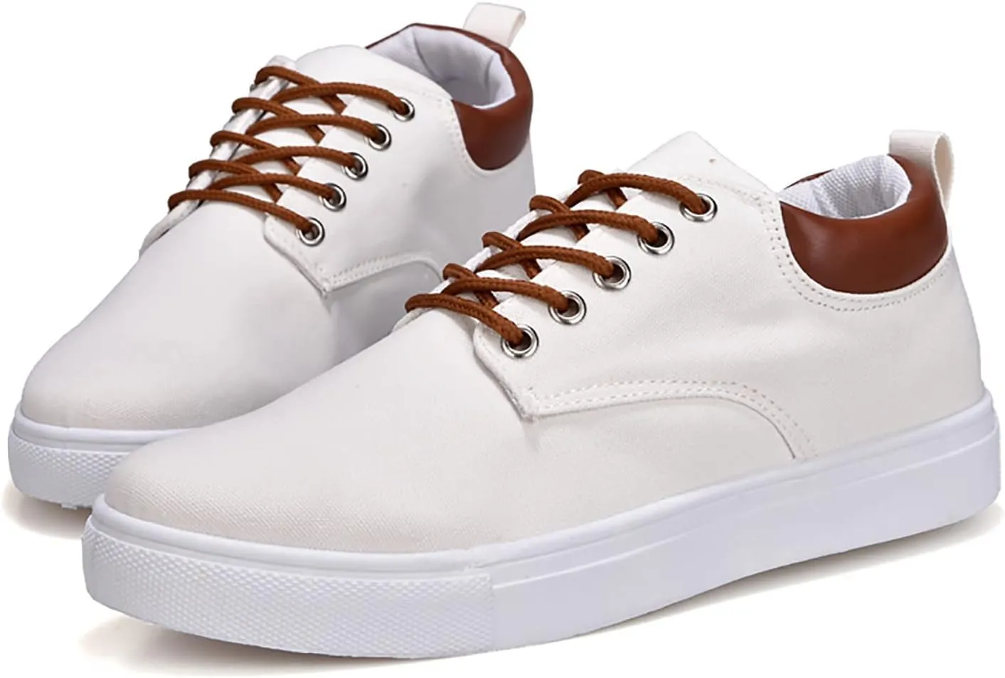 BORAMAX Men's Black Low Top Shoes Canvas Sneaker with Soft Insole Causal Dress Shoes for Men Comfortable Walking Shoes
