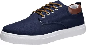 BORAMAX Men's Black Low Top Shoes Canvas Sneaker with Soft Insole Causal Dress Shoes for Men Comfortable Walking Shoes