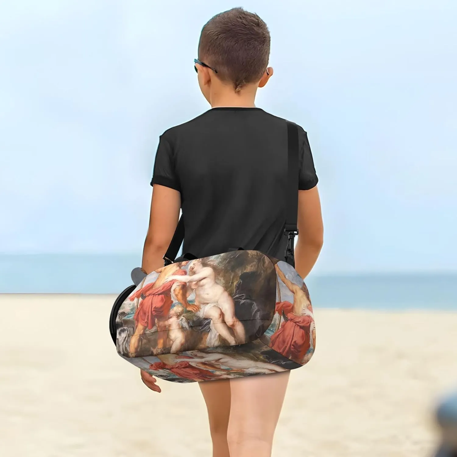 Boys Carry on Duffel Bag Weekend Duffel Overnight Girls Duffle Bags for Travel Gym Kids Luggage Rubens Painting Venus Adonis Prints