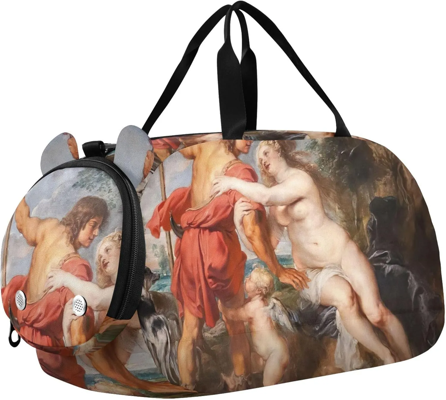 Boys Carry on Duffel Bag Weekend Duffel Overnight Girls Duffle Bags for Travel Gym Kids Luggage Rubens Painting Venus Adonis Prints