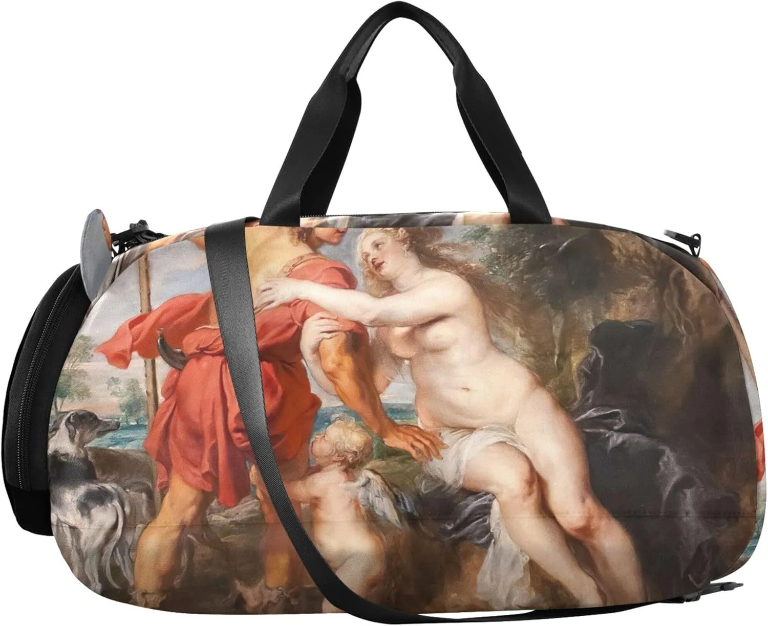 Boys Carry on Duffel Bag Weekend Duffel Overnight Girls Duffle Bags for Travel Gym Kids Luggage Rubens Painting Venus Adonis Prints