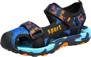 Boys Hiking Sandals Camouflage Closed-Toe Summer Outdoor Athletic Sport Beach Casual Sandals for Kid 2025 Fashion