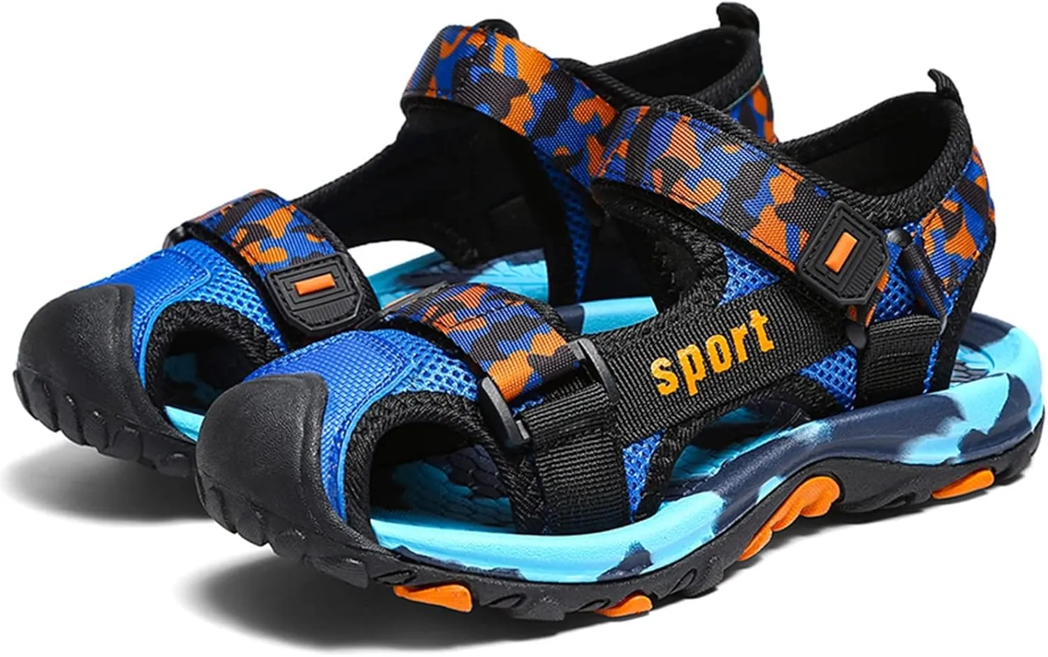 Boys Hiking Sandals Camouflage Closed-Toe Summer Outdoor Athletic Sport Beach Casual Sandals for Kid 2025 Fashion