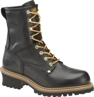 Carolina Men's 8" Steel Toe Logger Boots, Black