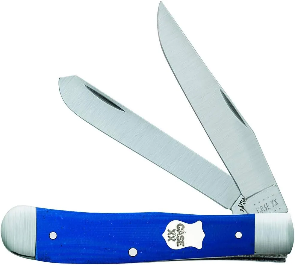 Case WR XX Pocket Knife Trapper - Blue G-10 Item #16740 - (10254 SS) - Length Closed: 4 1/8" Inches
