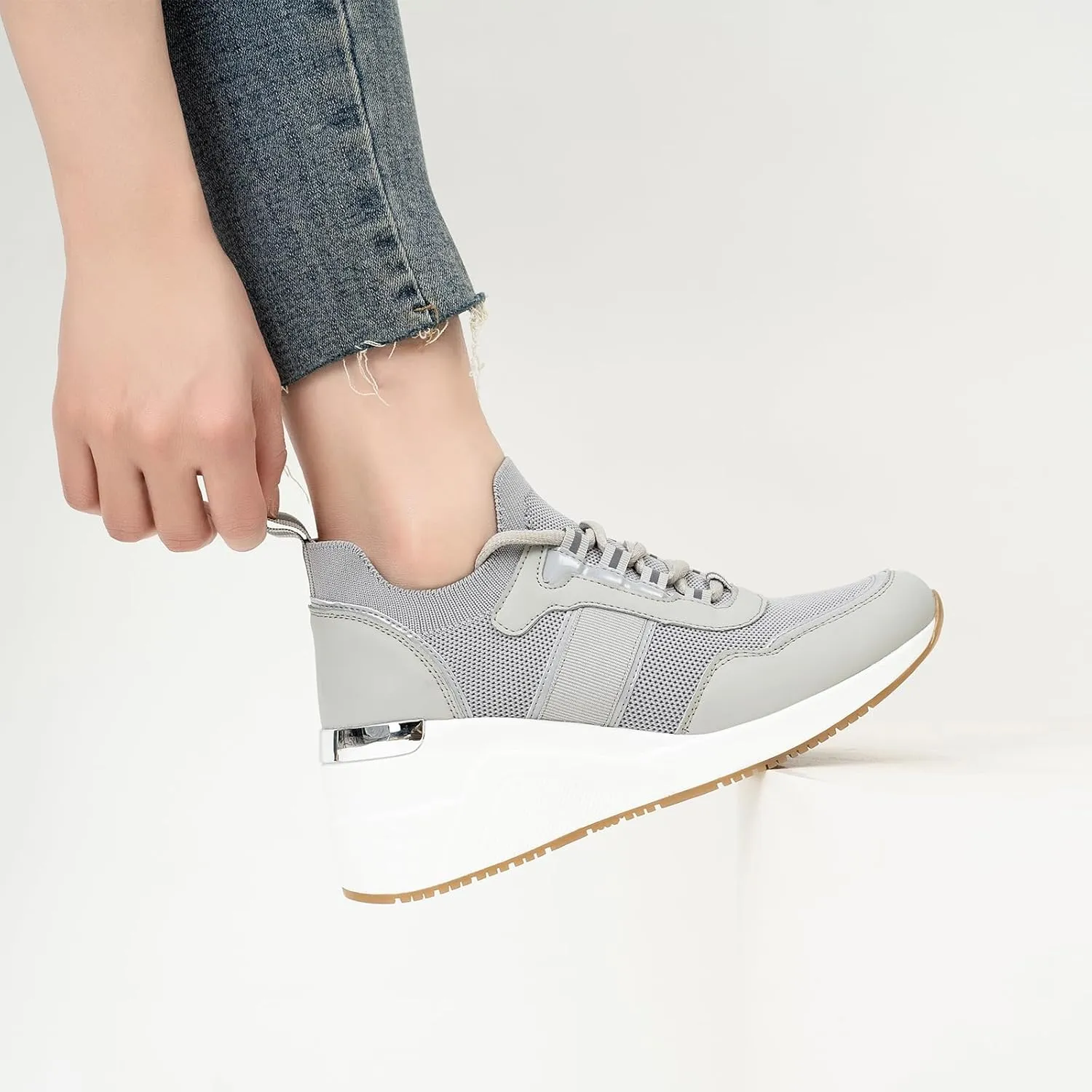 Cestfini Wedge Sneakers for Women - Wedge Tennis Shoes Non-Slip Women Fashion Sneakers