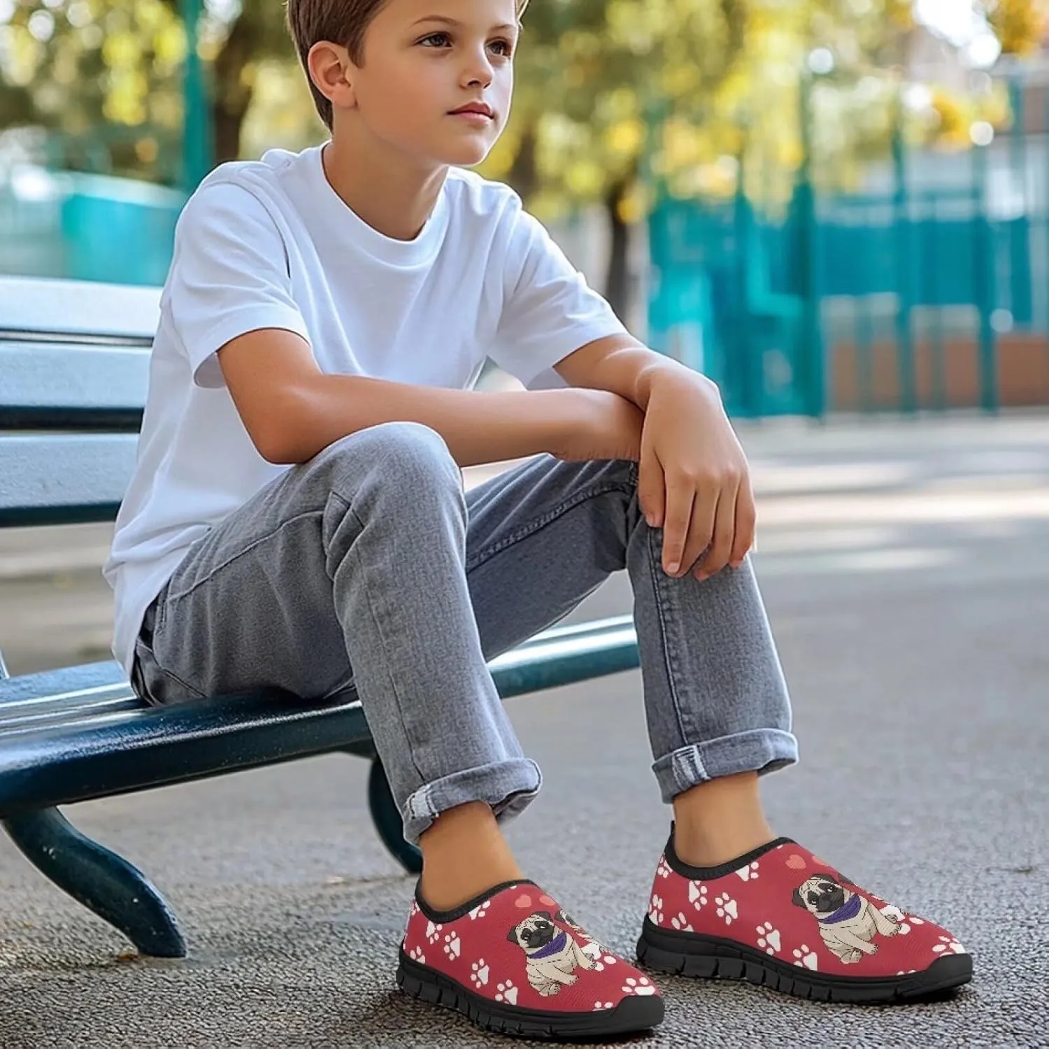 Children's Casual Sneakers,Spring Summer Slip On Flats Sports Shoes for School,Comfortable Hiking Cycling Shoes