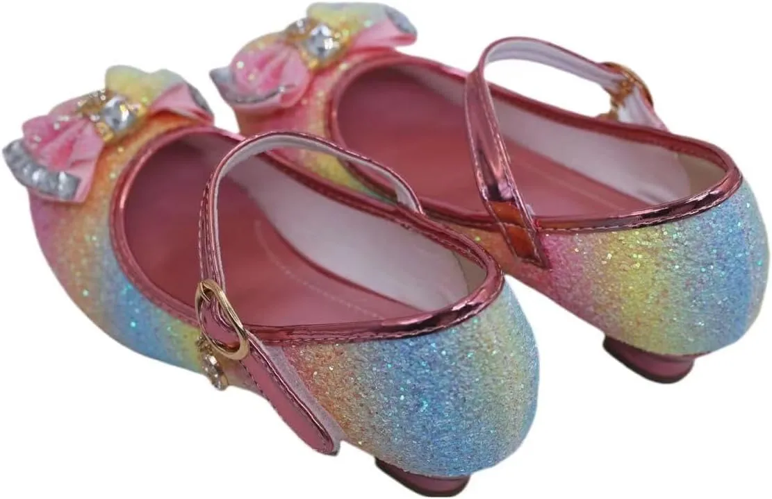 Children's Girl Mary Jane Bright Shoes Low Heel Princess Flower Wedding Birthday Party Dress Low Heel Flats